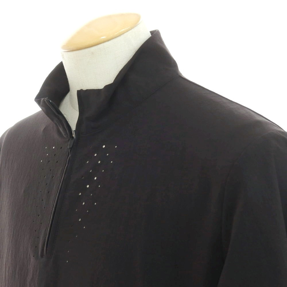 【中古】【未使用】ビージースリー B.G.THREE ストレッチ ナイロン ハーフジップ 半袖 シェルジャケット ブラック【サイズS】【 状態ランクS 】【 メンズ 】[EPD]