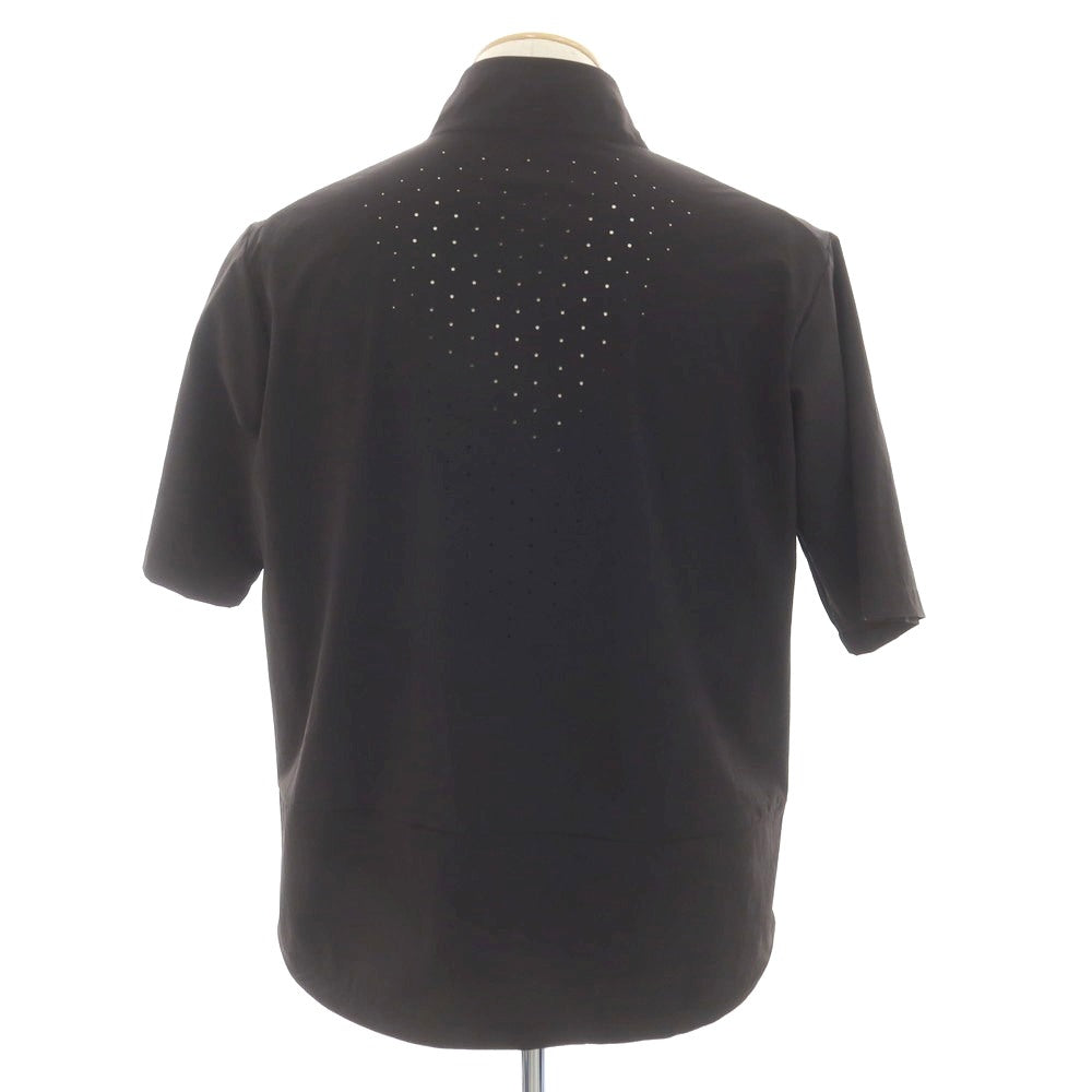 【中古】【未使用】ビージースリー B.G.THREE ストレッチ ナイロン ハーフジップ 半袖 シェルジャケット ブラック【サイズS】【 状態ランクS 】【 メンズ 】[EPD]