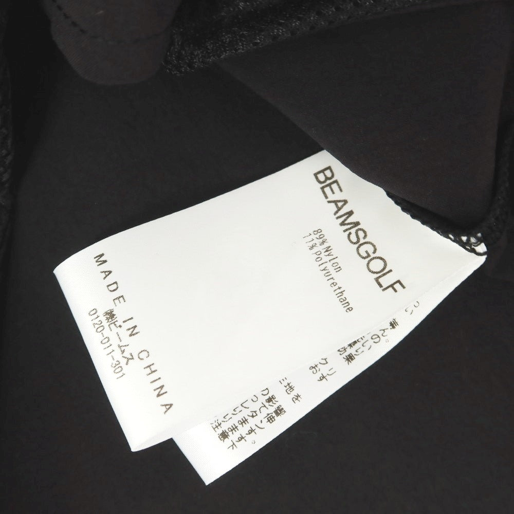 【中古】【未使用】ビージースリー B.G.THREE ストレッチ ナイロン ハーフジップ 半袖 シェルジャケット ブラック【サイズS】【 状態ランクS 】【 メンズ 】[EPD]