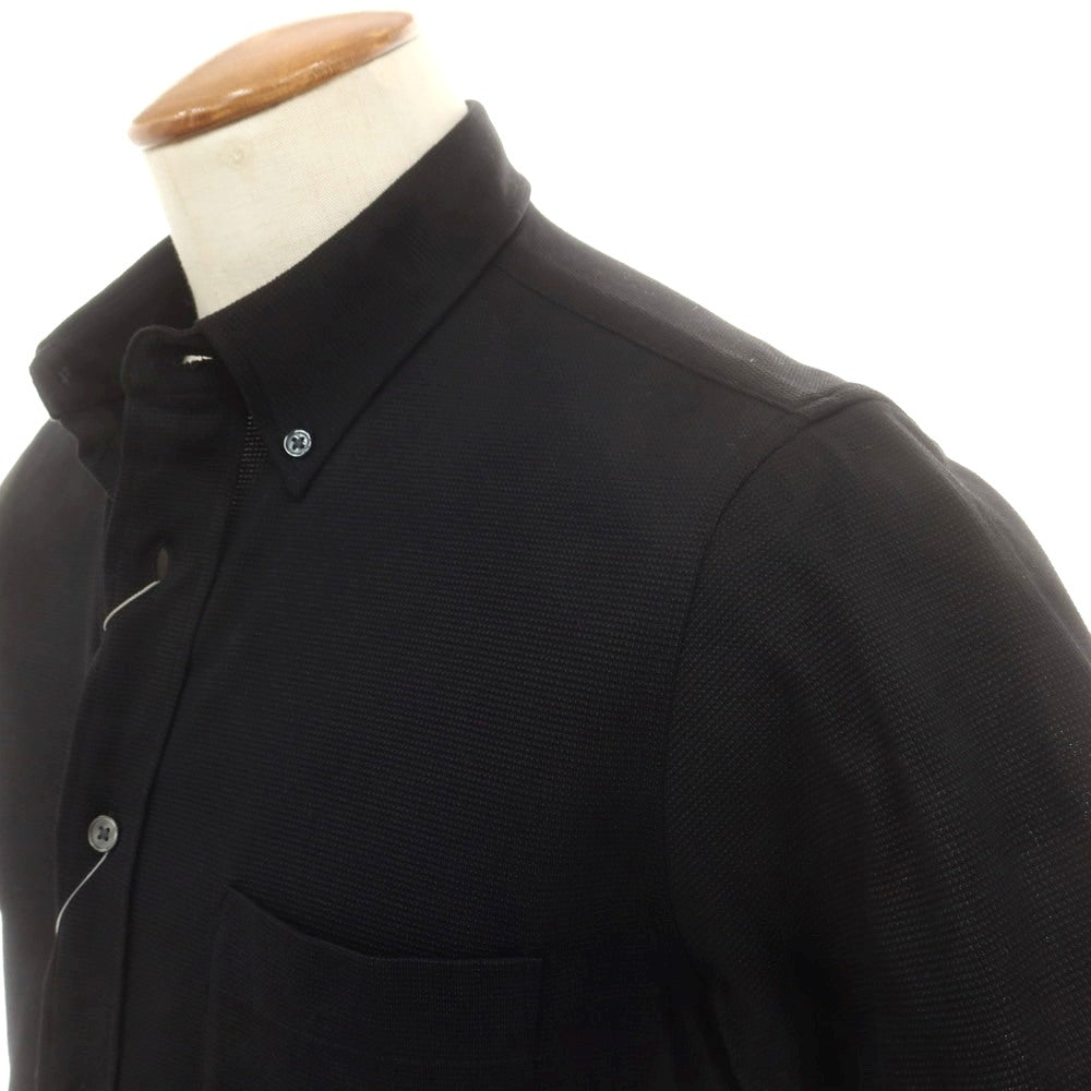 【中古】【未使用】ア デイ イン ザ ライフ ユナイテッドアローズ a day in the life  united arrows COOLMAX コットンポリエステル ボタンダウン 半袖シャツ ブラック【 M 】【 状態ランクS 】【 メンズ 】