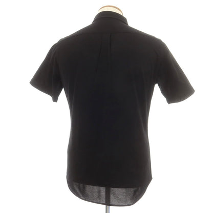 【中古】【未使用】ア デイ イン ザ ライフ ユナイテッドアローズ a day in the life  united arrows COOLMAX コットンポリエステル ボタンダウン 半袖シャツ ブラック【 M 】【 状態ランクS 】【 メンズ 】