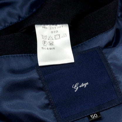 【中古】【未使用】ジーステージ g-stage ポリエステル ダウンベスト ネイビー【 50 】【 状態ランクS 】【 メンズ 】