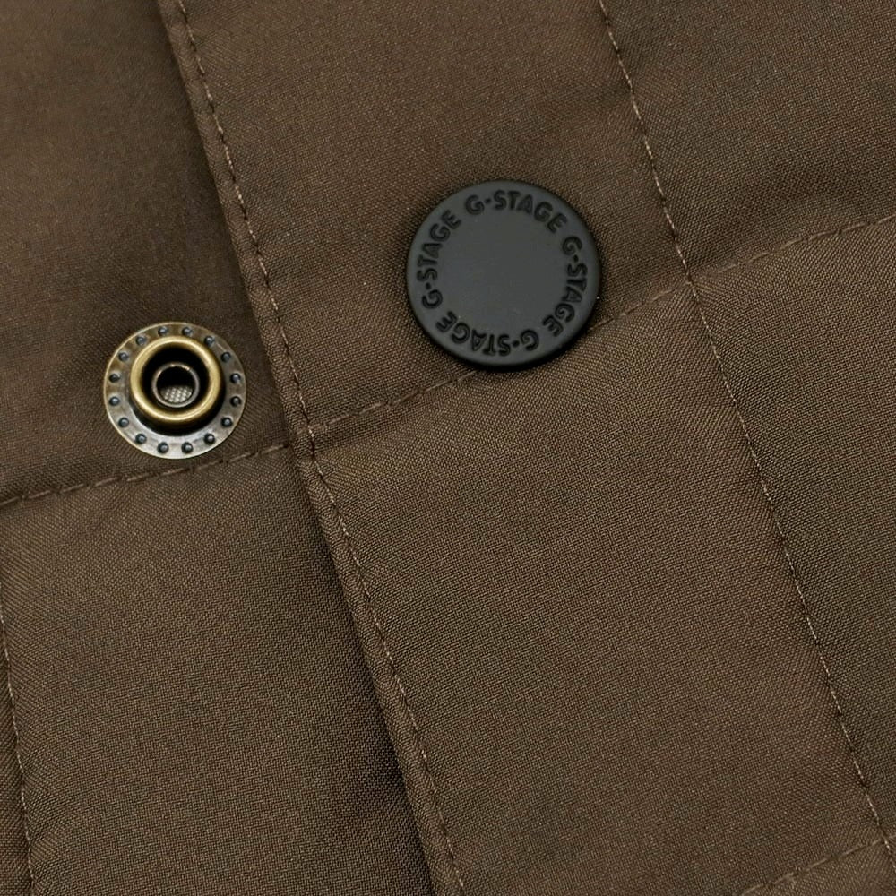 【中古】【未使用】ジーステージ g-stage ポリエステル ダウンジャケット カーキ【 50 】【 状態ランクS 】【 メンズ 】