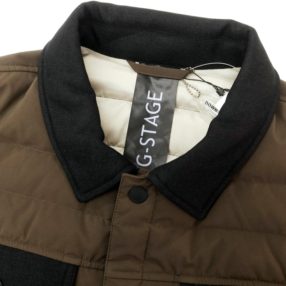 【中古】【未使用】ジーステージ g-stage ポリエステル ダウンジャケット カーキ【 50 】【 状態ランクS 】【 メンズ 】