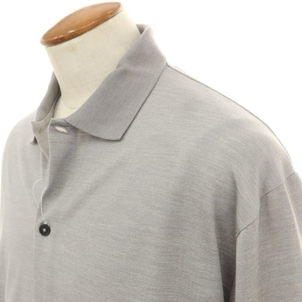 【中古】グリーンレーベルリラクシング green label relaxing ポリエステルウール 半袖シャツ グレー【 M 】【 状態ランクA 】【 メンズ 】