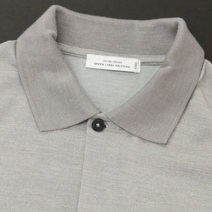 【中古】グリーンレーベルリラクシング green label relaxing ポリエステルウール 半袖シャツ グレー【 M 】【 状態ランクA 】【 メンズ 】