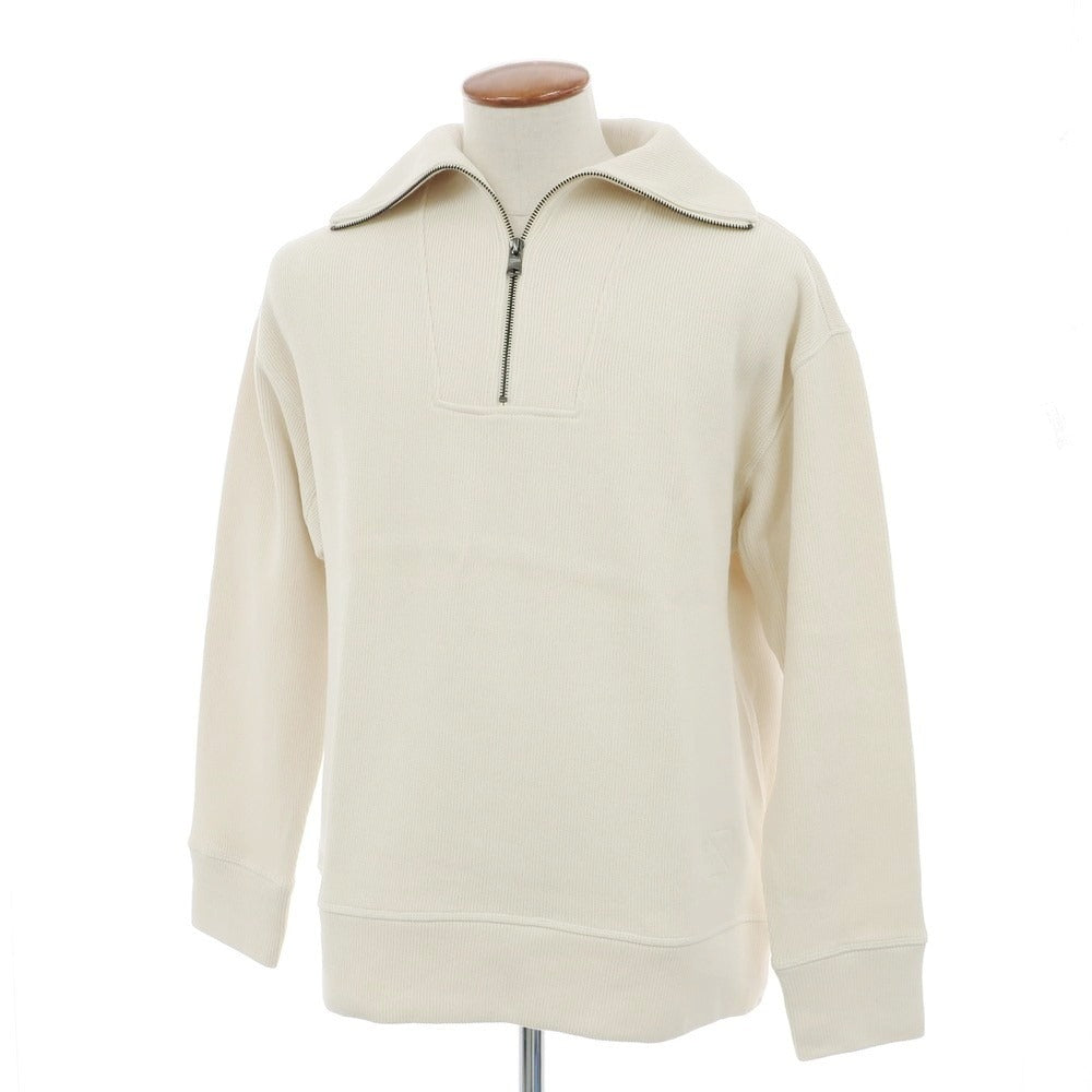 [Used] [Unused] Banana Republic High Gauge Cotton Half Zip Knit Off White [L] [Condition Rank S] [Men&