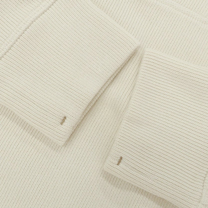 [Used] [Unused] Banana Republic High Gauge Cotton Half Zip Knit Off White [L] [Condition Rank S] [Men&