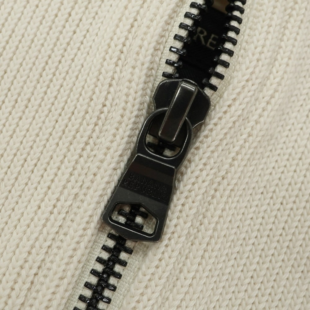 [Used] [Unused] Banana Republic High Gauge Cotton Half Zip Knit Off White [L] [Condition Rank S] [Men&
