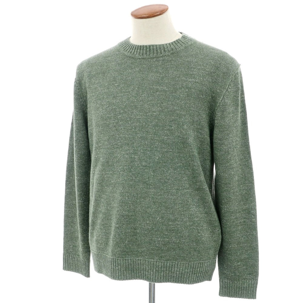 [Used] Banana Republic Linen Cotton Crew Neck Knit Green [L] [Condition Rank A] [Men&