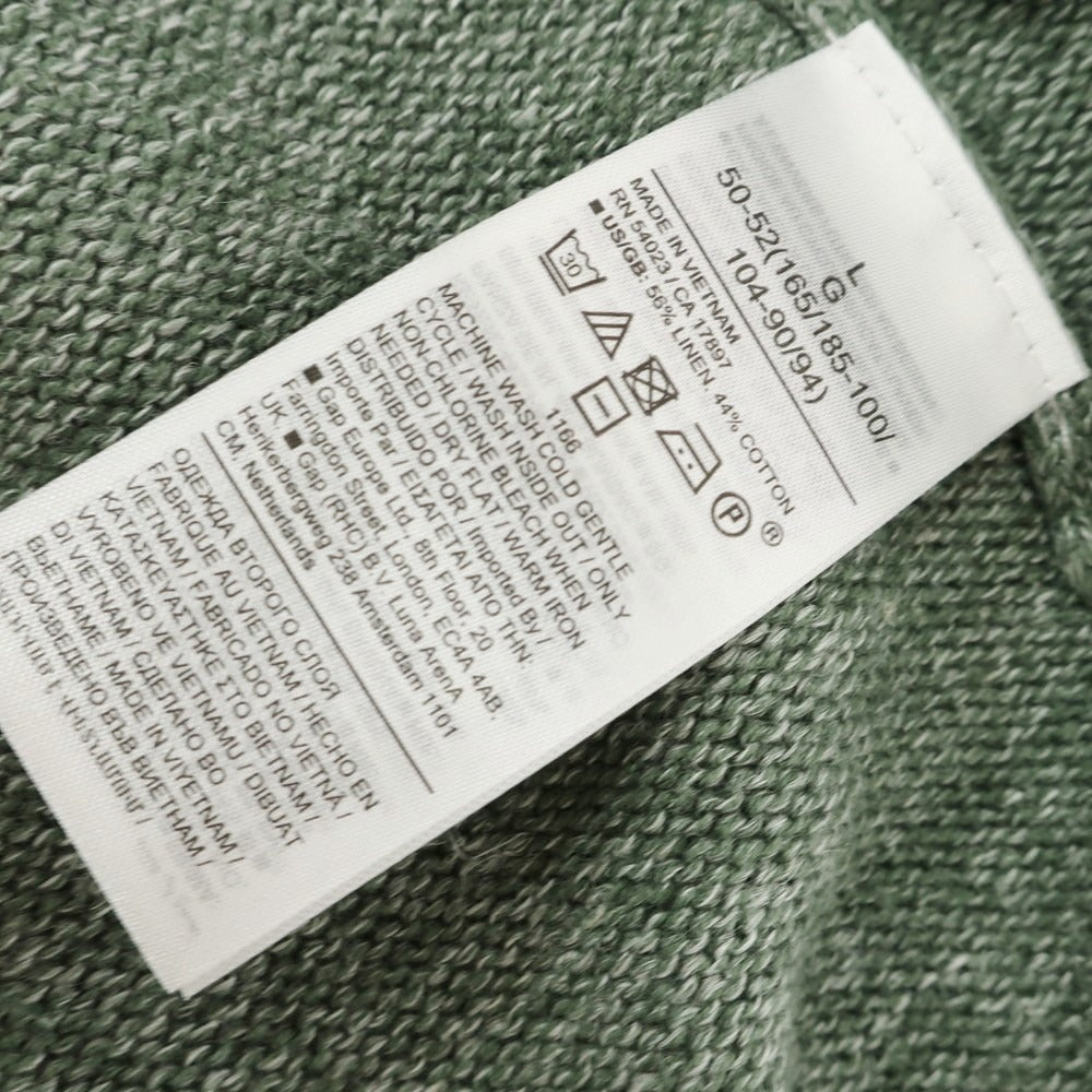 [Used] Banana Republic Linen Cotton Crew Neck Knit Green [L] [Condition Rank A] [Men&
