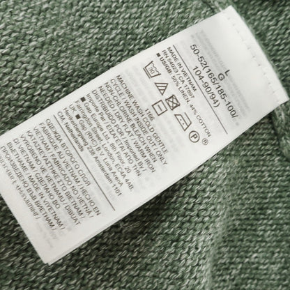 [Used] Banana Republic Linen Cotton Crew Neck Knit Green [L] [Condition Rank A] [Men&