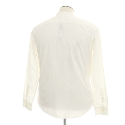 【中古】【未使用】バナナリパブリック Banana Republic ストレッチ コットン バンドカラー カジュアルシャツ ホワイト【 L 】【 状態ランクS 】【 メンズ 】