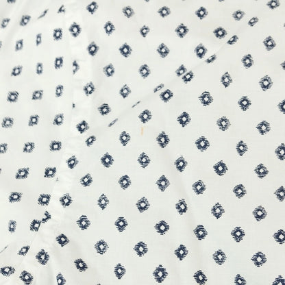 【中古】バナナリパブリック Banana Republic コットン ボタンダウン 半袖シャツ ホワイトxネイビー【 L 】【 状態ランクB 】【 メンズ 】