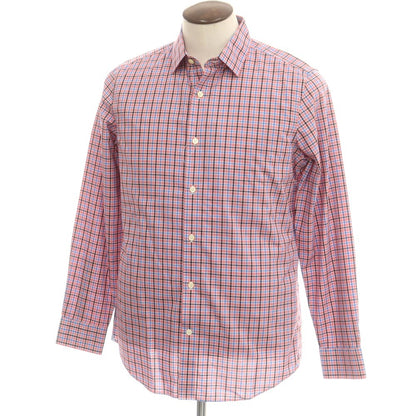 【中古】【未使用】バナナリパブリック Banana Republic コットン チェック レギュラーカラー カジュアルシャツ レッドxブルー【 L 】【 状態ランクS 】【 メンズ 】