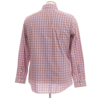 【中古】【未使用】バナナリパブリック Banana Republic コットン チェック レギュラーカラー カジュアルシャツ レッドxブルー【 L 】【 状態ランクS 】【 メンズ 】