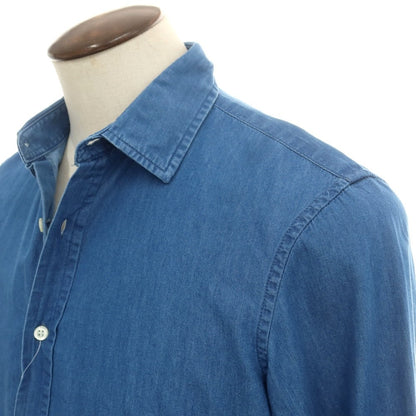 【中古】バナナリパブリック Banana Republic コットン レギュラーカラー カジュアルシャツ ネイビー【 L 】【 状態ランクB 】【 メンズ 】