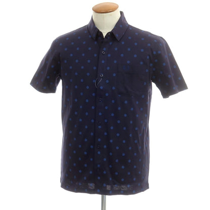 【中古】【未使用】フレッドペリー FRED PERRY コットン ドット ショートカラー 半袖シャツ ネイビー【 M 】【 状態ランクS 】【 メンズ 】