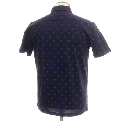 【中古】【未使用】フレッドペリー FRED PERRY コットン ドット ショートカラー 半袖シャツ ネイビー【 M 】【 状態ランクS 】【 メンズ 】