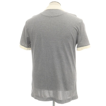 【中古】バナナリパブリック Banana Republic コットン オープンカラー 半袖シャツ ネイビーxアイボリー【 L 】【 状態ランクC 】【 メンズ 】