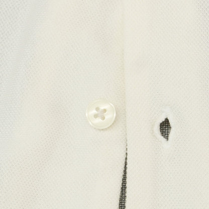 【中古】バナナリパブリック Banana Republic コットン オープンカラー 半袖シャツ ネイビーxアイボリー【 L 】【 状態ランクC 】【 メンズ 】