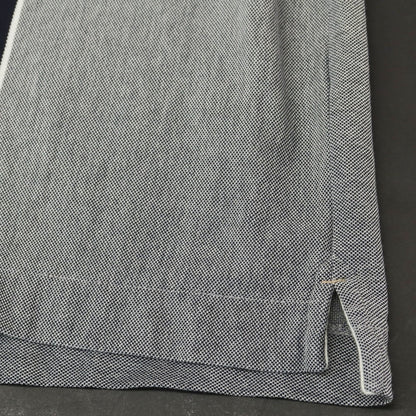 【中古】バナナリパブリック Banana Republic コットン オープンカラー 半袖シャツ ネイビーxアイボリー【 L 】【 状態ランクC 】【 メンズ 】