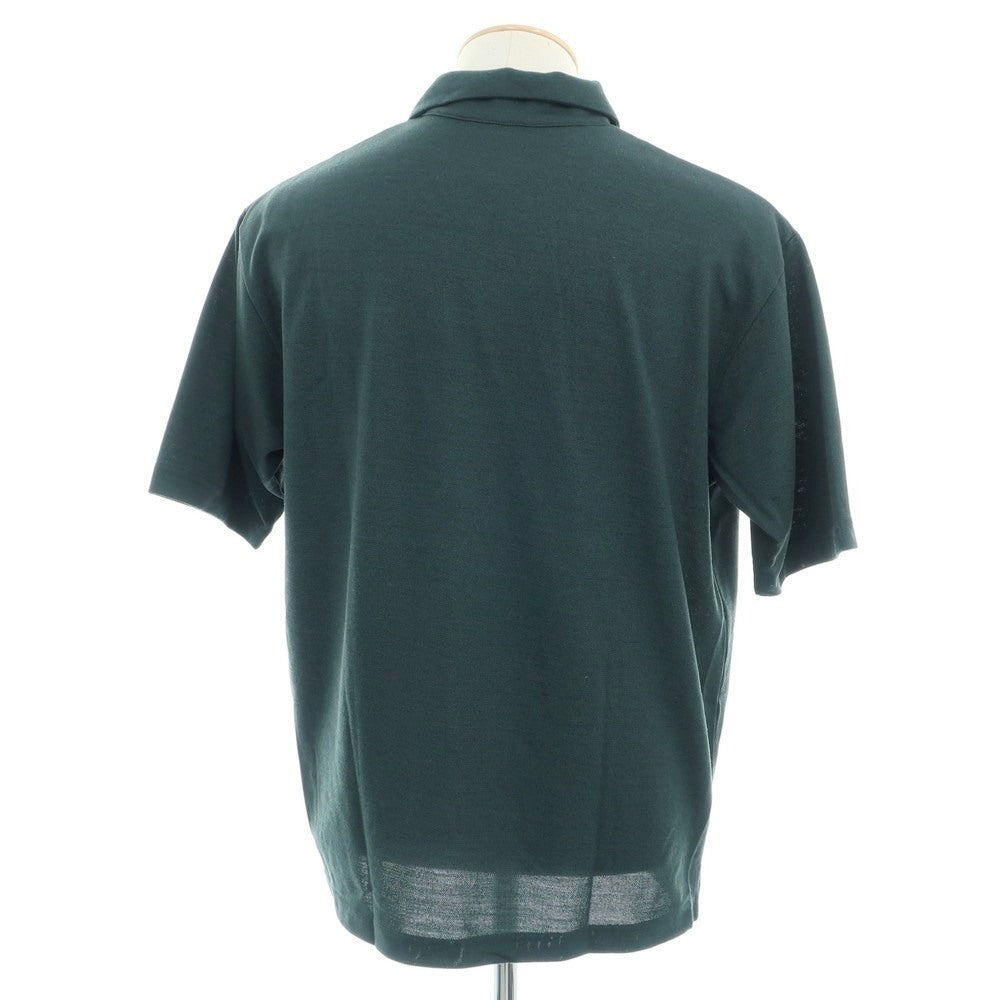 【中古】グリーンレーベルリラクシング green label relaxing ポリエステルウール 鹿の子 半袖ポロシャツ ダークグリーン【 S 】【 状態ランクB 】【 メンズ 】