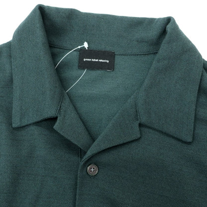 【中古】グリーンレーベルリラクシング green label relaxing ポリエステルウール 鹿の子 半袖ポロシャツ ダークグリーン【 S 】【 状態ランクB 】【 メンズ 】