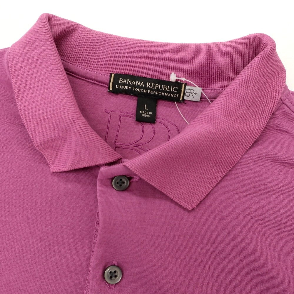 【中古】バナナリパブリック Banana Republic コットン 半袖ポロシャツ パープル【 L 】【 状態ランクB 】【 メンズ 】