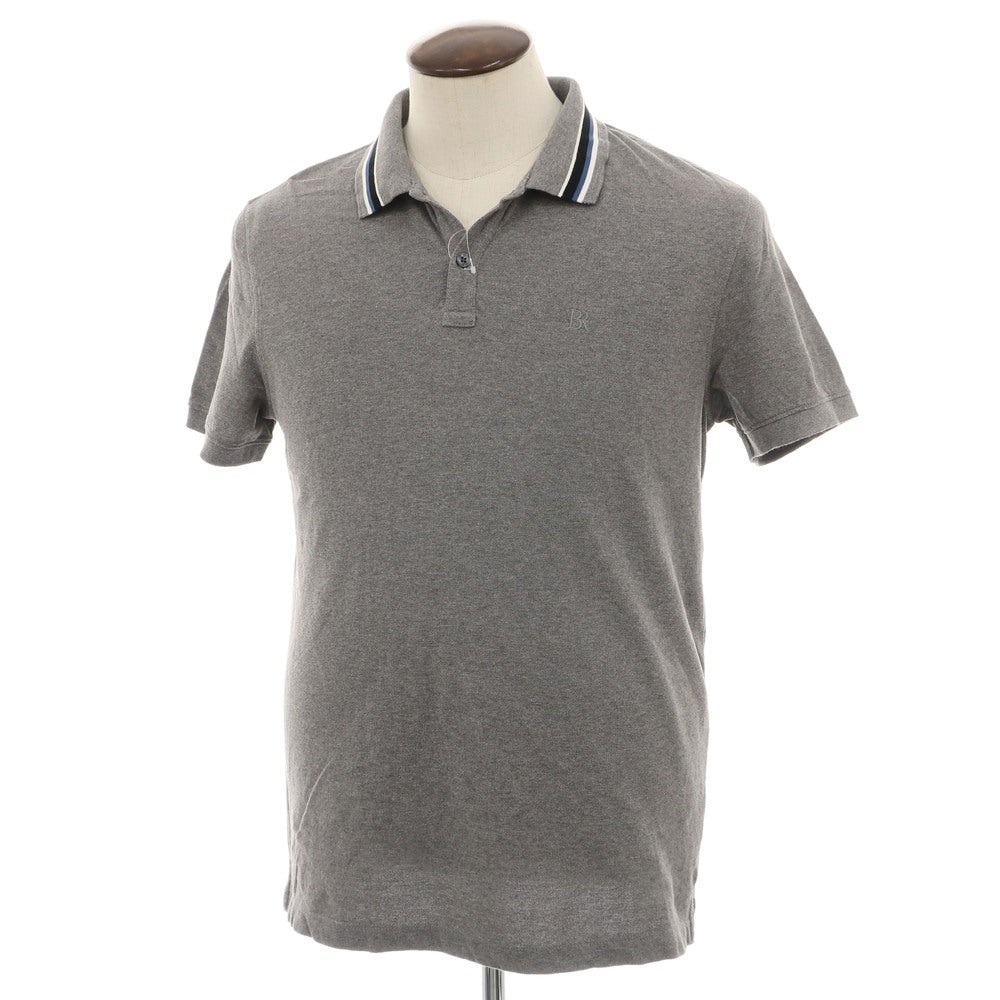 【中古】バナナリパブリック Banana Republic コットン 鹿の子 半袖ポロシャツ グレー【 L 】【 状態ランクB 】【 メンズ 】