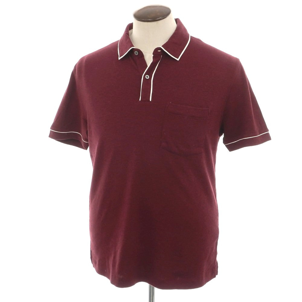 【中古】バナナリパブリック Banana Republic コットン 半袖ポロシャツ ボルドー【 L 】【 状態ランクB 】【 メンズ 】