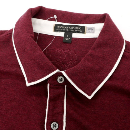 【中古】バナナリパブリック Banana Republic コットン 半袖ポロシャツ ボルドー【 L 】【 状態ランクB 】【 メンズ 】