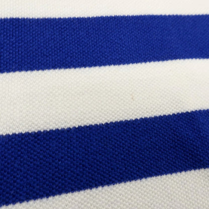 【中古】ポロ ラルフローレン Polo Ralph Lauren コットン 鹿の子 ボーダー 半袖ポロシャツ ロイヤルブルーxホワイト【 XL（18-20） 】【 状態ランクB 】【 メンズ 】