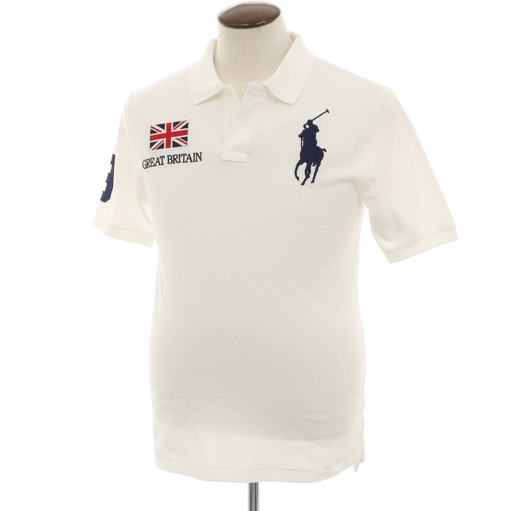 【中古】ポロ ラルフローレン Polo Ralph Lauren コットン 鹿の子 半袖ポロシャツ ホワイト【 XL（18-20） 】【 状態ランクA 】【 メンズ 】