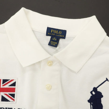 【中古】ポロ ラルフローレン Polo Ralph Lauren コットン 鹿の子 半袖ポロシャツ ホワイト【 XL（18-20） 】【 状態ランクA 】【 メンズ 】