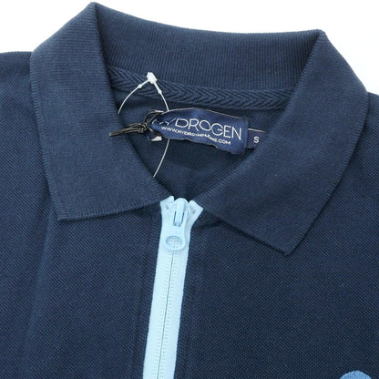 【中古】ハイドロゲン HYDROGEN コットン ハーフジップ 半袖ポロシャツ ネイビー【 S 】【 状態ランクB 】【 メンズ 】