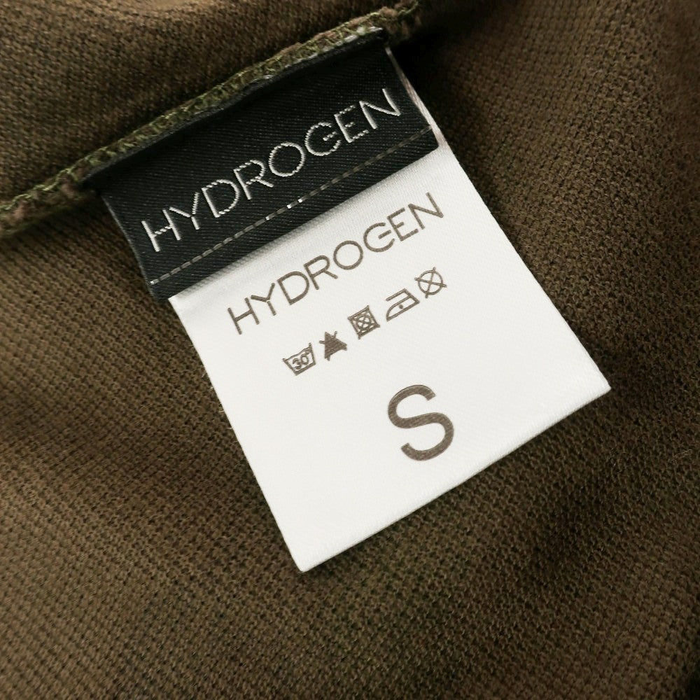 【中古】ハイドロゲン HYDROGEN コットン カモフラ ハーフジップ 半袖ポロシャツ オリーブ【サイズS】【 状態ランクA 】【 メンズ 】[EPD]