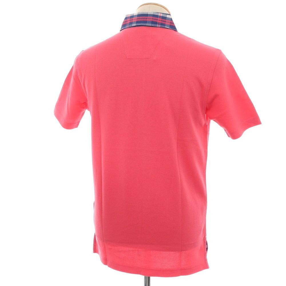 【中古】【未使用】ブルックスブラザーズ Brooks Brothers コットン 鹿の子 隠しボタンダウン 半袖ポロシャツ ピンク【 Ｓ 】【 状態ランクS 】【 メンズ 】