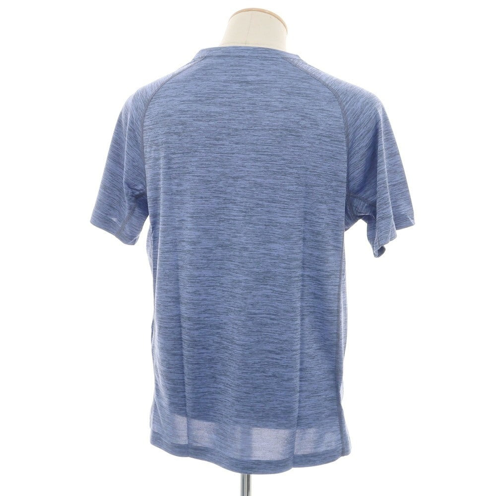 【中古】【未使用】エディー バウアー Eddie Bauer ポリエステル クルーネック 半袖Ｔシャツ スマルトブルーxグレー【 S 】【 状態ランクS 】【 メンズ 】