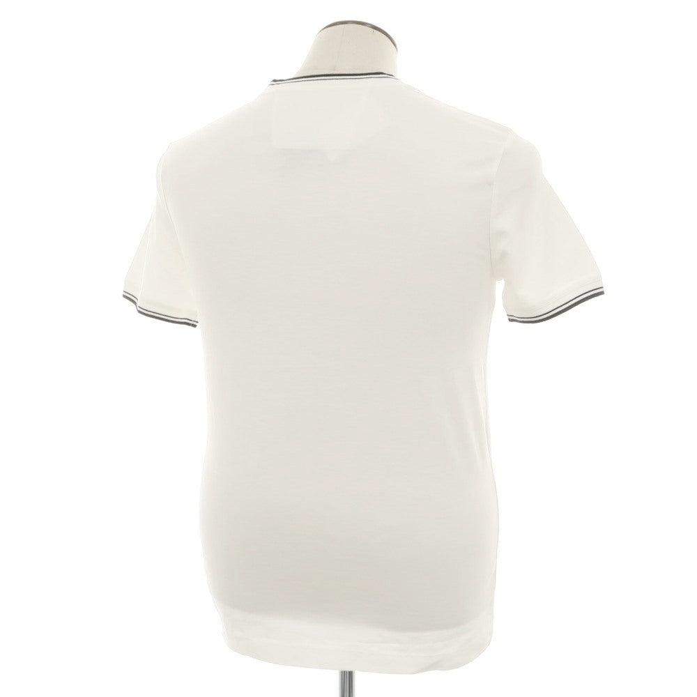 【中古】【未使用】バナナリパブリック Banana Republic コットン ヘンリーネック 半袖Ｔシャツ ホワイト【 L 】【 状態ランクS 】【 メンズ 】