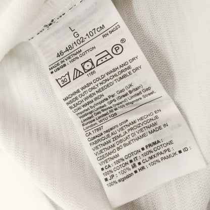 【中古】【未使用】バナナリパブリック Banana Republic コットン ヘンリーネック 半袖Ｔシャツ ホワイト【 L 】【 状態ランクS 】【 メンズ 】
