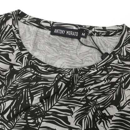 【中古】【未使用】アントニー モラート ANTONY MORATO コットン クルーネック 半袖Ｔシャツ グレーxブラック【 M 】【 状態ランクS 】【 メンズ 】
