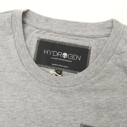 【中古】ハイドロゲン HYDROGEN コットン クルーネック ポケット 半袖Ｔシャツ グレー【 M 】【 状態ランクA 】【 メンズ 】
