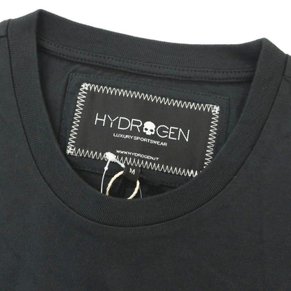 【中古】ハイドロゲン HYDROGEN コットン クルーネック ポケット 半袖Ｔシャツ ブラック【 M 】【 状態ランクA 】【 メンズ 】
