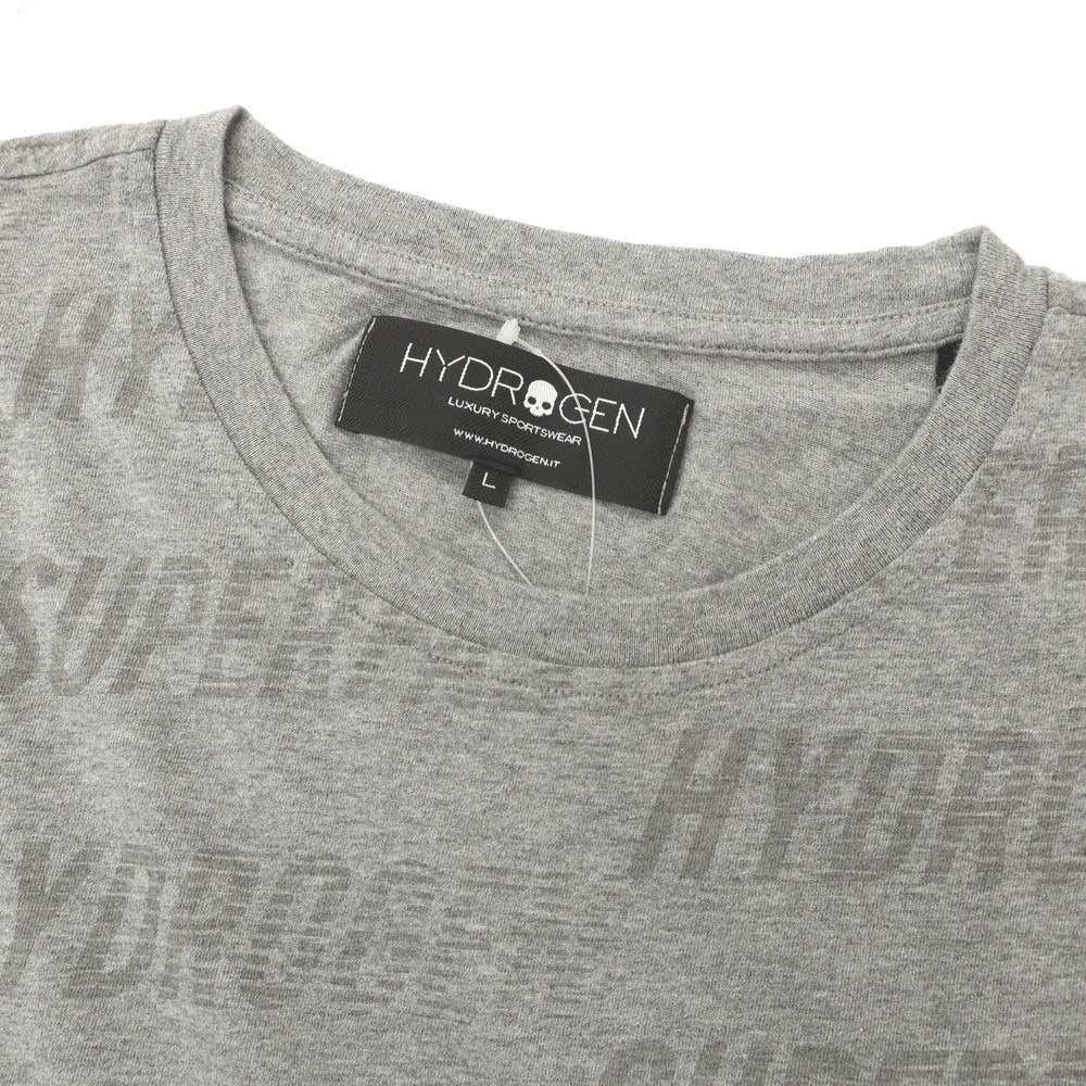 【中古】ハイドロゲン HYDROGEN コットン クルーネック 半袖Ｔシャツ グレー【 L 】【 状態ランクB 】【 メンズ 】