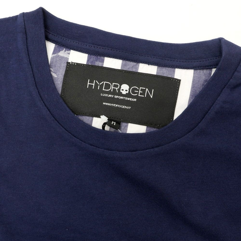 【中古】ハイドロゲン HYDROGEN コットン クルーネック ポケット 半袖Ｔシャツ ネイビー【 M 】【 状態ランクA 】【 メンズ 】