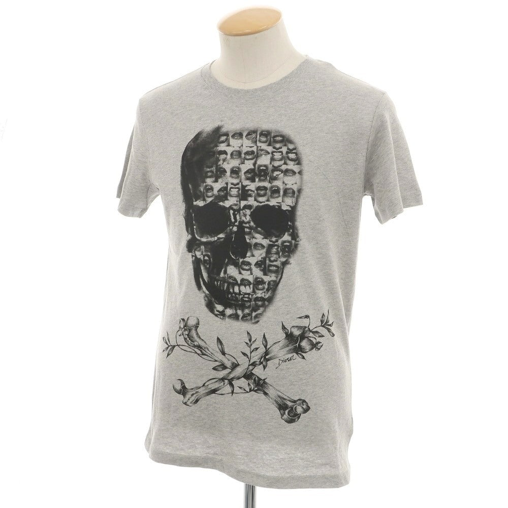 【中古】ディーゼル DIESEL コットン クルーネック 半袖Ｔシャツ グレー【 S 】【 状態ランクA 】【 メンズ 】