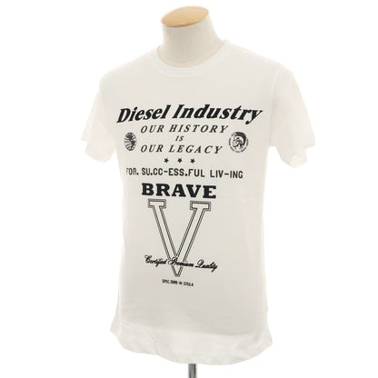 【中古】【未使用】ディーゼル DIESEL コットン クルーネック 半袖Ｔシャツ ホワイト【 S 】【 状態ランクS 】【 メンズ 】