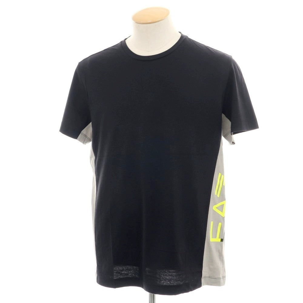 【中古】【未使用】エンポリオ アルマーニ EMPORIO ARMANI コットン クルーネック 半袖Ｔシャツ ブラック【 S 】【 状態ランクS 】【 メンズ 】