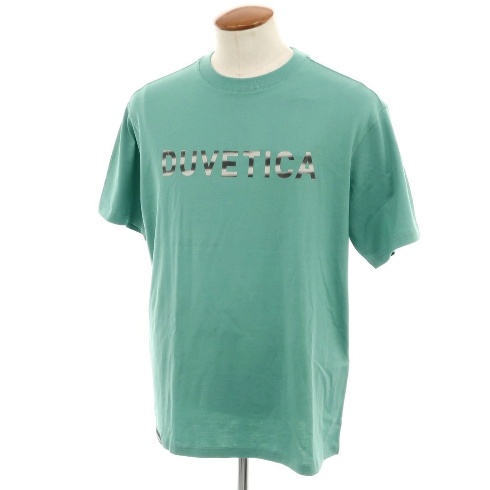 【中古】【未使用】デュベティカ DUVETICA コットン クルーネック 半袖Ｔシャツ グリーン系【 50 】【 状態ランクS 】【 メンズ 】